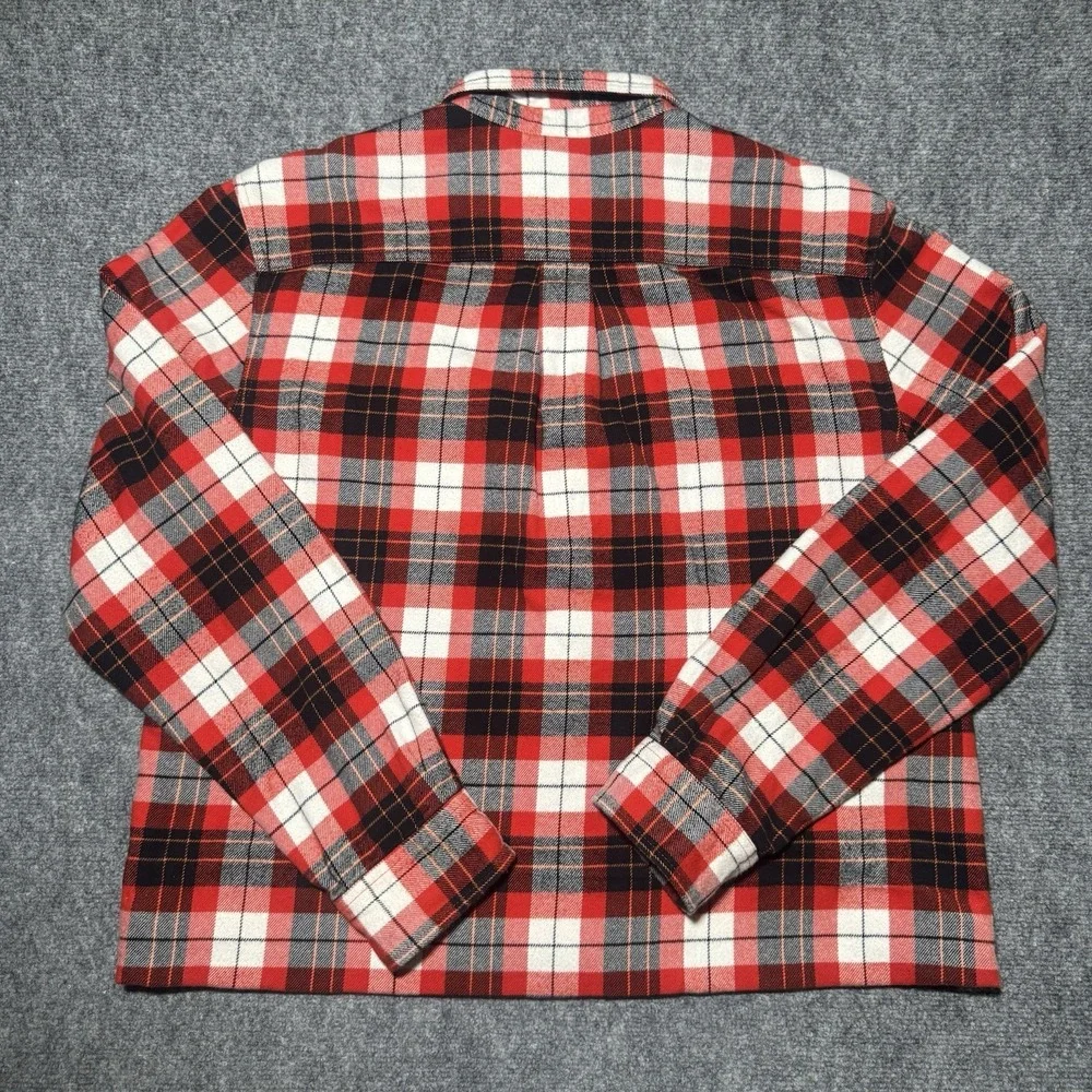 The North Face Arroyo Button Up Flannel Shirt Shacket Men Large Red Plaid Button